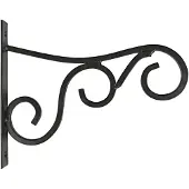 Esschert Design Support mural en acier carbone noir