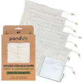 Pandoo Gemüsenetz 6er Pack + Brotbeutel