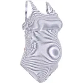 Bonprix Maillot de bain bleu foncé / rouge / blanc