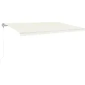 vidaXL Store automatique rétractable 500x350 cm Crème