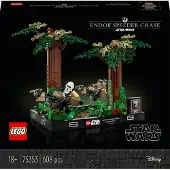 LEGO Star Wars Diorama de la poursuite en speeder d'Endor 75353