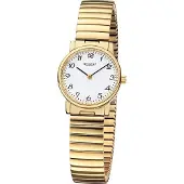 Regent Femmes Montre bracelet métallique en acier inoxydable Montre analogique or URF1243