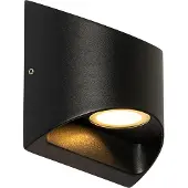 QAZQA Applique murale d'extérieur moderne noire avec LED 2 lumières IP54 - Mal