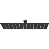 vidaXL Douche de pluie en acier inoxydable 30x20 cm Rectangulaire Noir