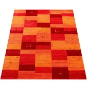 Paco Home Tapis salon à poils courts, motif ethnique géométrique, fait main, Gabbeh, dimensions 80 x 150 cm