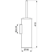 Delabie Ensemble brosse WC montage mural avec Abd. inox satiné
