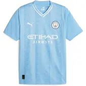 Puma Manchester City Fc 23/24 Home Short Sleeve T-shirt Bleu L