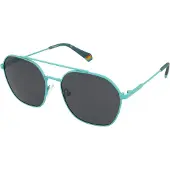 Polaroid Lunettes de soleil Unisexe - - PLD 6172S - Couleur 5CB AQUA - Monture Métal - Style Tendance