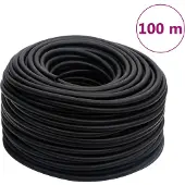 vidaXL Tuyau d'air hybride noir 100 m caoutchouc et PVC