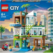 LEGO 60365 City Apartment Building, jouet de construction, bâtiment modulaire avec pièces, magasin, vélo et 6 minifigures, cadeau d'anniversaire pour enfants, garçons et filles, à partir de 6 ans