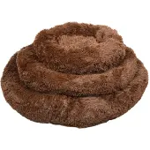 Flamingo Lit pour chien , modèle Krems, forme ronde, couleur marron foncé, dimensions : 50 cm