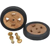 vidaXL Roues de rechange pour chaise longue 2 pcs. Bois massif teck