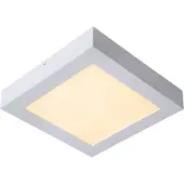 Lucide Éclairage de plafond Brice-Led 22 cm carrés blanc IP44