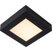 Lucide Éclairage de plafond Brice-Led 16,8 cm carrés IP44 noir