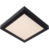 Lucide Éclairage de plafond Brice-Led 30 cm carrés IP44 noir