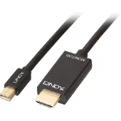 Lindy - Câble adaptateur - Mini DisplayPort mâle pour HDMI mâle - 1 m - passif support 4K