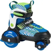 Hudora Garçons, Patins à roulettes, Mon premier garçon quad (30, 31, 32, 33), Bleu, Vert