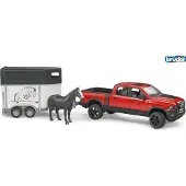 Bruder Spielwaren Voiture - RAM 2500 av. Remorque pour chevaux et chevaux - - - UneTaille - Voiture