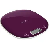 Terraillon Balance de cuisine électronique - - MACARON Prune - Capacité 5 Kg - Design élégant
