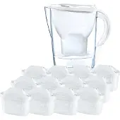 Brita Carafe Filtrante Marella 24 L - Blanc Froid Inclut 12 Filtres À Eau Maxtra Pro