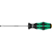 Wera Tournevis plat à lame ronde, Larg. : de la lame : 6,0** mm, Épais. : de la lame 1,0 mm, Long. de la lame 125 mm, Long. totale : 230 mm
