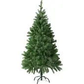TecTake Sapin de Noël artificiel moulé par injection avec support métallique - 140 cm, sans guirlandes lumineuses