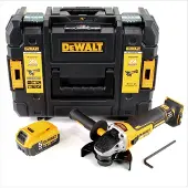 DeWalt DCG 405 18 V 125 mm Meuleuse sans fil Brushless avec boîtier TStak + 1x Batterie 5 Ah - sans Chargeur