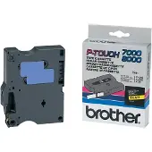 Brother TX-611 - (6 mm) - Noir sur jaune - Ruban