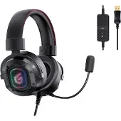 Conceptronic ATHAN02B écouteur/casque Avec fil Arceau Jouer USB Type-A Noir