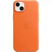 Apple Coque Leather MagSafe pour iPhone 14 Plus - Orange