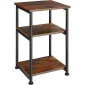 TecTake - Table d'appoint Memphis 34x30x59cm - brun foncé - 34x30x59cm - 404668