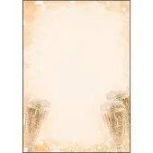 Sigel Papier à motif champagne , A4, 90 g/m², motif coupe de champagne, 100 feuilles