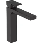 Hansgrohe robinet de lavabo monocommande Vernis Shape de , modèle 190, avec canalisations d'eau isolées, sans bonde, finition noir mat