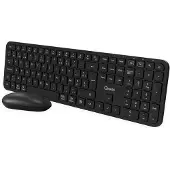 Qware Clavier Sans Fil + Souris Eastbourne Azerty Noir (qw Pcb-368bl)