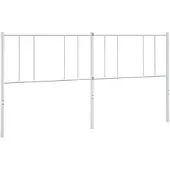 vidaXL Tête de lit de rechange en métal blanc 200 cm