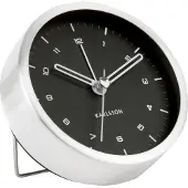 Karlsson Réveil Karlsson Tinge Brushed Steel Black Dial
