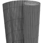 vidaXL Clôture de jardin double face PVC 90 x 300 cm Gris