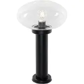 QAZQA Borne d'extérieur moderne noire 50 cm - Elly