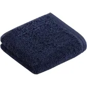 Vossen Serviette Invité Vossen Vegan Life Marine Blau (Set de 3)