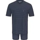 Ammann Pyjama court ' Extra Light ' bleu foncé