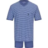 Ammann Pyjama court ' Extra Light ' bleu