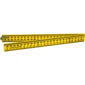 Schuil 8623, règle pliante en plastique jaune, 1 m