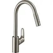 Hansgrohe Focus Robinet de cuisine avec douchette extractible effet inox 31815800