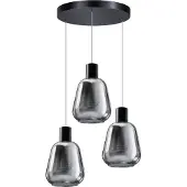 Eglo Plafonnier LED rond salle de bain 3 flammes verre opale chrome IP44 Ø 29cm
