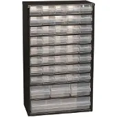 HBM Armoire en métal Raaco 44 tiroirs et 10 cloisons de séparation