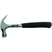 Bahco Steel Nail Hammer With Rubber Grip Tubular Handle 370g Argenté