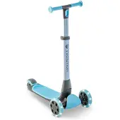 Yvolution Trottinette Yglider Nua bleue avec roues LED et guidon réglable