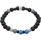 KUZZOI Bracelet bleu ciel / noir / argent