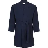 Schiesser Peignoir court bleu foncé