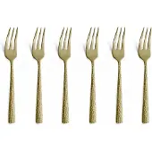 Amefa Fourchettes à Dessert Amefa Felicity Hammered Champagne (Lot de 6)